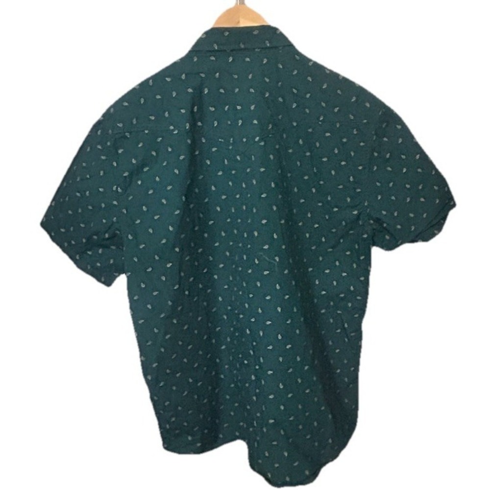 Cody James Men's XL Authentic Western Dark Green Short Sleeve Pearl Snap Shirt - Picture 2 of 14